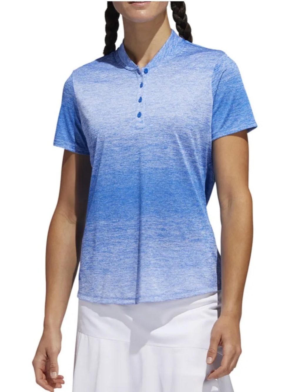 adidas Women's Blue Gradient Polo Shirt Size XS